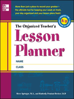cover image of The Organized Teacher's Lesson Planner